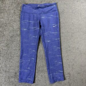 Women's Nike Dri Fit Running‎ Leggings Blue Size S Nike Swoosh